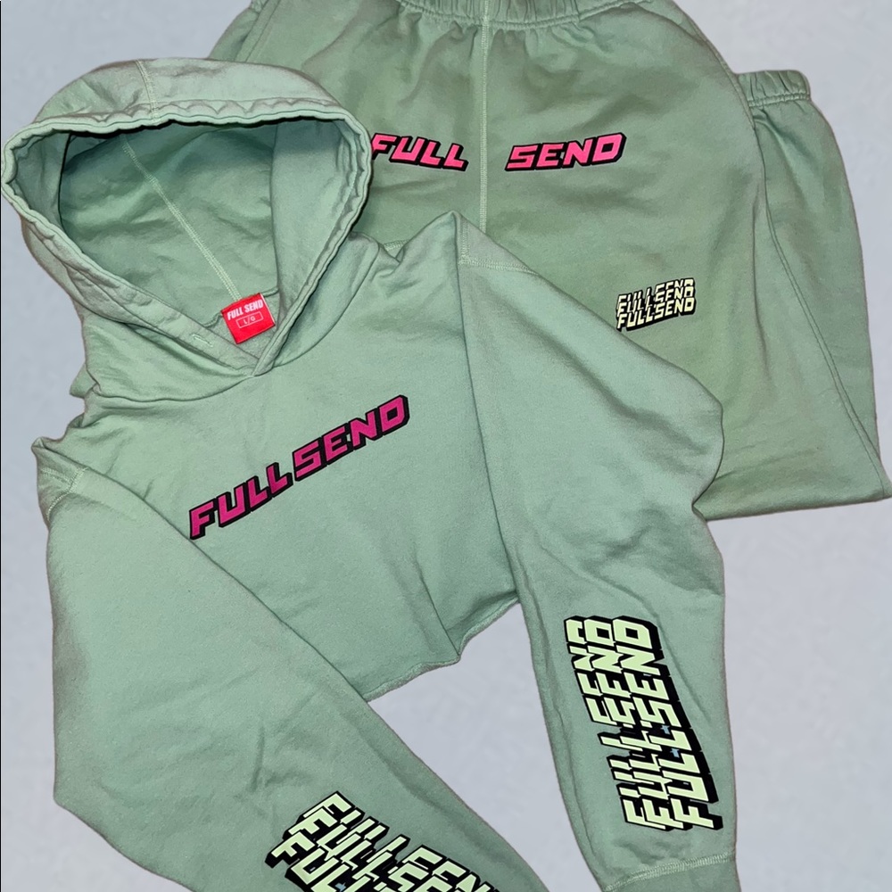 Full Send Cropped Hoodie and Joggers by Nelk Boys
